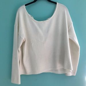 Lulus cream open back sweater